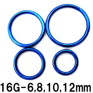 画像1: ＮＩＯＢＬ　ブルーニオビウム　セグメントリング　【１６Ｇ】（６〜１２）ｍｍ　★ネコポス翌日３００円