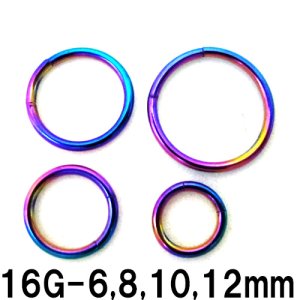 画像1: ＮＩＯＲＢ　レインボーニオビウム　セグメントリング　【１６Ｇ】（６〜１２）ｍｍ　★ネコポス翌日３００円