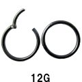 ＢＫ　ブラックチタン　クリッカー　【１２Ｇ】（６〜２４）ｍｍ　ボディピアス　★ネコポス翌日３００円★