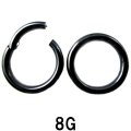 ＢＫ　ブラックチタン　クリッカー　【８Ｇ】（１０〜２０）ｍｍ　ボディピアス　★ネコポス翌日３００円★