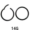 ＢＫ　ブラックチタン　クリッカー　【１４Ｇ】（６〜２４）ｍｍ　ボディピアス　★ネコポス翌日３００円★
