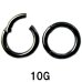 画像1: ＢＫ　ブラックチタン　クリッカー　【１０Ｇ】（６〜２０）ｍｍ　ボディピアス　★ネコポス翌日３００円★ (1)