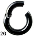 ＢＫ　ブラックチタン　クリッカー　【２Ｇ】（１２〜２０）ｍｍ　ボディピアス　★ネコポス翌日３００円★