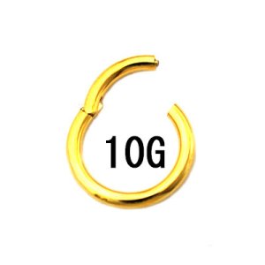 画像1: １８ＧＰ １８金ゴールド　クリッカー　【１０Ｇ】（６〜２０）ｍｍ　ボディピアス　★ネコポス翌日３００円★