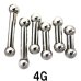 画像1: ＳＳ　サージカルステンレス　ストレートバーベル【４Ｇ】(６〜３２)ｍｍ　ボディピアス　★ネコポス翌日３００円★ (1)