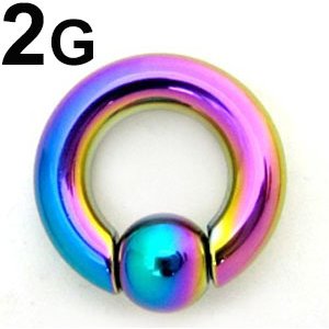 画像: ＮＩＯＲＢ　レインボーニオビウム　ビーズリング　【２Ｇ】（１４、１６）ｍｍ　ボディピアス　★ネコポス翌日３００円★