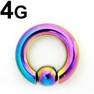 画像: ＮＩＯＲＢ　レインボーニオビウム　ビーズリング　【４Ｇ】（１４、１６）ｍｍ　ボディピアス　★ネコポス翌日３００円★