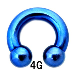 画像: ＮＩＯＢＬ　ブルーニオビウム　サーキュラーバーベル　【４Ｇ】（１４、１６）ｍｍ　ボディピアス　★ネコポス翌日３００円★