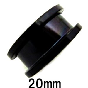 画像: ＢＫ　ブラックチタン　トンネル　【２０ｍｍ】　ボディピアス　★ネコポス翌日３００円★