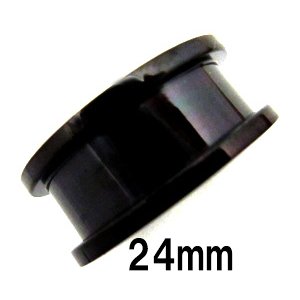 画像: ＢＫ　ブラックチタン　トンネル　【２４ｍｍ】　ボディピアス　★ネコポス翌日３００円★