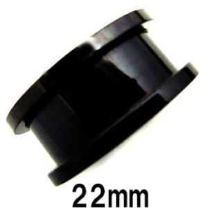 画像: ＢＫ　ブラックチタン　トンネル　【２２ｍｍ】　ボディピアス　★ネコポス翌日３００円★