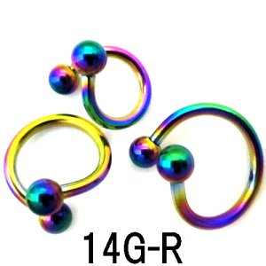 画像: ＮＩＯＲＢ　レインボーニオビウム　スパイラルＲ　【１４Ｇ】（８、１０、１２）ｍｍ　ボディピアス　★ネコポス翌日３００円★