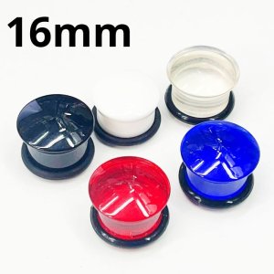 画像: UV　アクリル　片面ドーム型シングルフレアプラグ　【１６ｍｍ】　ボディピアス　★ネコポス翌日３００円★