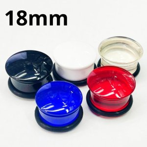 画像: UV　アクリル　片面ドーム型シングルフレアプラグ　【１８ｍｍ】　ボディピアス　★ネコポス翌日３００円★