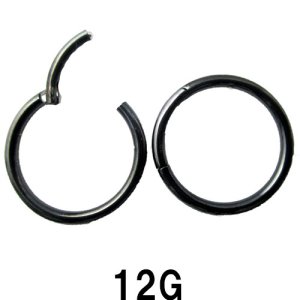 画像: ＢＫ　ブラックチタン　クリッカー　【１２Ｇ】（６〜２４）ｍｍ　ボディピアス　★ネコポス翌日３００円★