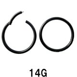 画像: ＢＫ　ブラックチタン　クリッカー　【１４Ｇ】（６〜２４）ｍｍ　ボディピアス　★ネコポス翌日３００円★