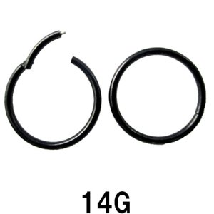 画像: ＢＫ　ブラックチタン　クリッカー　【１４Ｇ】（６〜２４）ｍｍ　ボディピアス　★ネコポス翌日３００円★