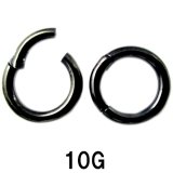 画像: ＢＫ　ブラックチタン　クリッカー　【１０Ｇ】（６〜２０）ｍｍ　ボディピアス　★ネコポス翌日３００円★