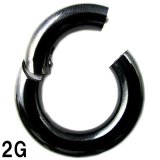 画像: ＢＫ　ブラックチタン　クリッカー　【２Ｇ】（１２〜２０）ｍｍ　ボディピアス　★ネコポス翌日３００円★