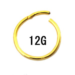画像: １８ＧＰ １８金ゴールド　クリッカー　【１２Ｇ】（６〜２４）ｍｍ　ボディピアス　★ネコポス翌日３００円★
