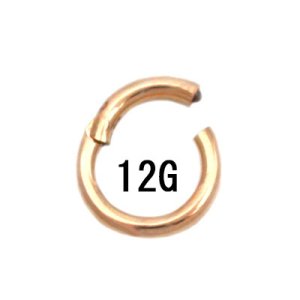 画像: ＰＧ　ピンクゴールド　クリッカー　【１２Ｇ】（６〜２０）ｍｍ　ボディピアス　★ネコポス翌日３００円★