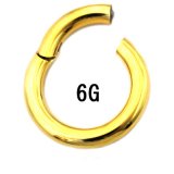 画像: １８ＧＰ １８金ゴールド　クリッカー　【６Ｇ】（１２〜２０）ｍｍ　ボディピアス　★ネコポス翌日３００円★