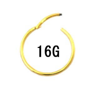 画像: １８ＧＰ １８金ゴールド　クリッカー　【１６Ｇ】（６〜２２）ｍｍ　ボディピアス　★ネコポス翌日３００円★