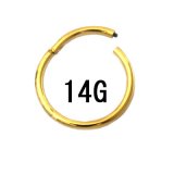 画像: １８ＧＰ １８金ゴールド　クリッカー　【１４Ｇ】（６〜２４）ｍｍ　ボディピアス　★ネコポス翌日３００円★