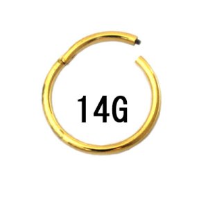 画像: １８ＧＰ １８金ゴールド　クリッカー　【１４Ｇ】（６〜２４）ｍｍ　ボディピアス　★ネコポス翌日３００円★