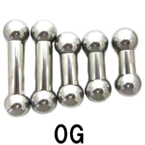 画像: ＳＳ　サージカルステンレス　ストレートバーベル【０Ｇ】(６〜２４)ｍｍ　ボディピアス　★ネコポス翌日３００円★