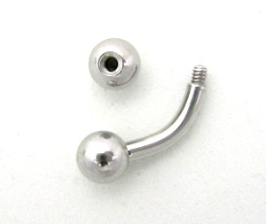 画像5: SS　サージカルステンレス　カーブドバーベル　【１２G】(８〜１４)ｍｍ　ボディピアス　★ネコポス翌日３００円★
