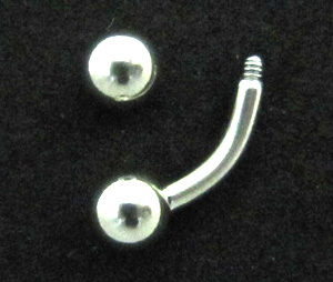 画像3: SS　サージカルステンレス　カーブドバーベル　【１２G】(８〜１４)ｍｍ　ボディピアス　★ネコポス翌日３００円★