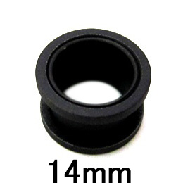 画像2: ＢＫ　ブラックチタン　マットブラックトンネル　【１４ｍｍ】　ボディピアス　★ネコポス翌日３００円★