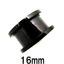 画像1: ＢＫ　ブラックチタン　トンネル　【１８ｍｍ】　ボディピアス　★ネコポス翌日３００円★