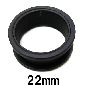 画像2: ＢＫ　ブラックチタン　マットブラックトンネル　【２２ｍｍ】　ボディピアス　★ネコポス翌日３００円★