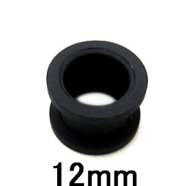 画像2: ＢＫ　ブラックチタン　マットブラックトンネル　【１２ｍｍ】　ボディピアス　★ネコポス翌日３００円★