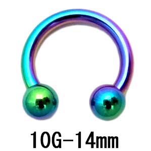 画像4: ＮＩＯＲＢ　レインボーニオビウム　サーキュラーバーベル　【１０Ｇ】（１０〜１４）ｍｍ　ボディピアス　★ネコポス翌日３００円★